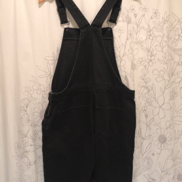 TopShop Black Denim Overalls - Picture 3 of 7